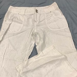 INC white linen pant